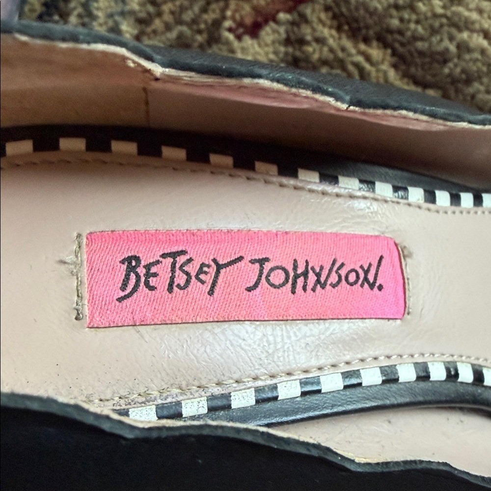 Betsey Johnson Black Pointed-Toe RACIEE 1 Sz. 7.5 Stiletto Heel Pumps - Picture 3 of 10